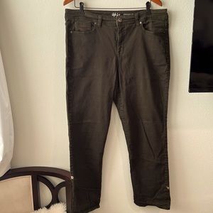 Style & Co | Straight Leg Olive Stretch Jean